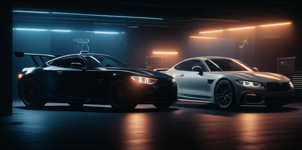 Premium workshop with performance cars